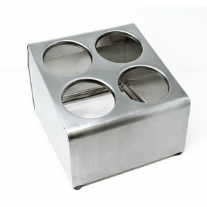 Omcan 80816 Cylindre porte-couverts en acier inoxydable, lot de six, pour l'organisation des ustensiles