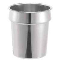 Server 81031 4 Qt. Round Stainless Steel Steam Table Inset