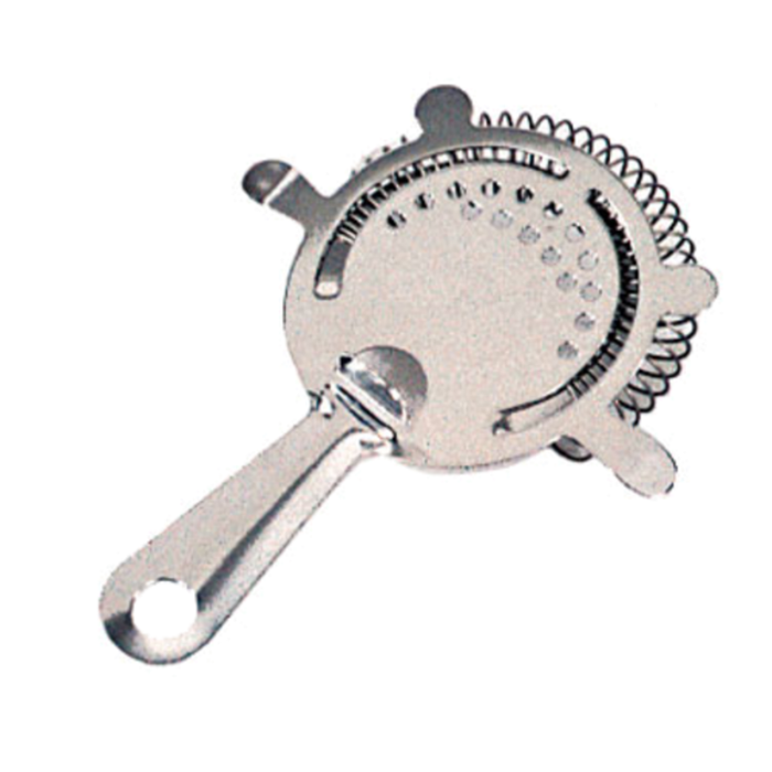 Alt Tag: BST-22/PKG 4-Prong Stainless Steel Bar Strainer (Pack of 2) stainless steel cocktail strainer with spring for bartending