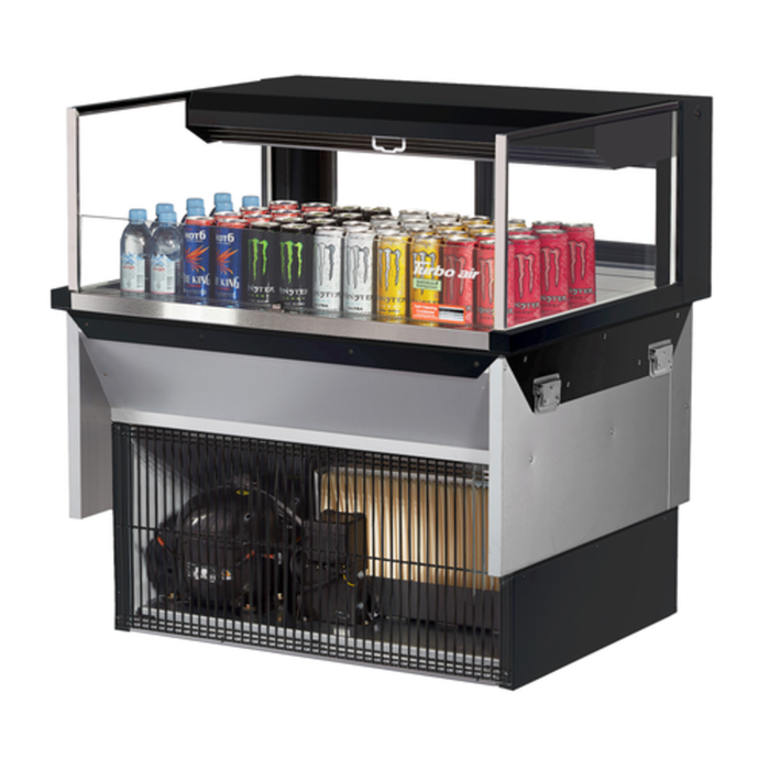 Turbo Air TOM-36L-UFD-W(B)-1SI-N 35-7/8"W Refrigerated Open Display Case