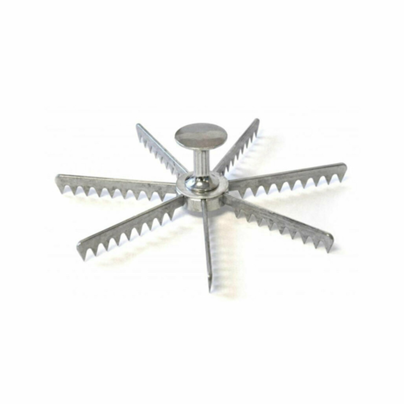 Outil de séparation de dessert en acier inoxydable 12 tranches pour gâteau à tarte à desserts Omcan Foodservice Marqueur de portionnement précis en acier inoxydable à 12 tranches