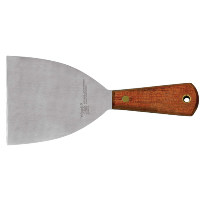 Omcan 23738 Dough Cutter and Pan Scraper with Wood Handle
