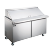 47" Mega Top Refrigerated Sandwich Prep Table With Stainless Steel Finish And Pan Rail For Easy Access To Ingredients