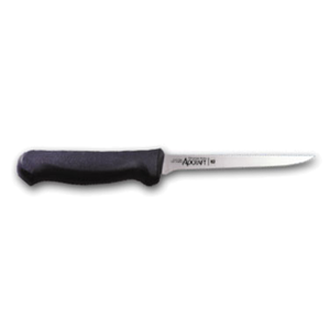 Adcraft CUT-6NSBBL 6" Narrow Stiff Boning Knife Black Handle