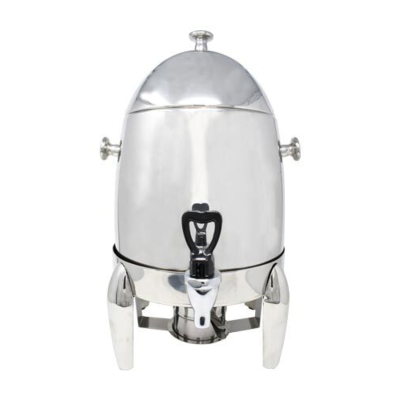 Omcan 46449 12L Stainless Steel Coffee Chafer Urn Beverage Dispenser For Hot And Cold Beverages