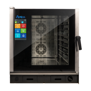 Atosa AEC-0711E Electric Combi Oven With 7 Pan Capacity Showcasing The Interior Design And Control Panel