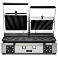 Trento PG-IT-0737-R 10" x 19" Double Electric Panini Grill