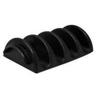 Omcan 80953 Polypropylene Taco Prep and Hot Dog Serving Tray, Black