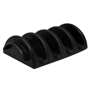 Omcan 80953 Polypropylene Taco Prep and Hot Dog Serving Tray, Black