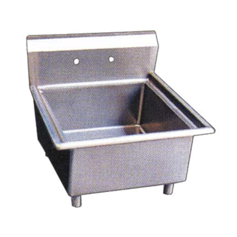 OMCAN 22112 One Compartment 18-Gauge Stainless Steel Pot Sink, commercial kitchen pot sink with single 18 x 18 x 11 bowl