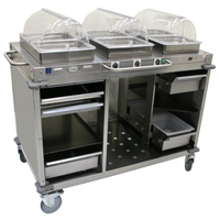 Cadco CBC-HHH 57.90" x 31.60" Mobile Hot Buffet Cart