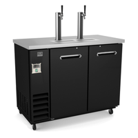 Kelvinator KCHBBD2D2T 49"W Two-Door Two-Tower Draft Beer Cooler