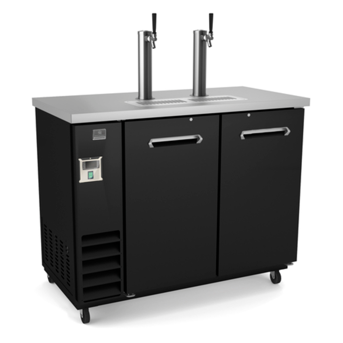 Kelvinator KCHBBD2D2T 49"W Two-Door Two-Tower Draft Beer Cooler