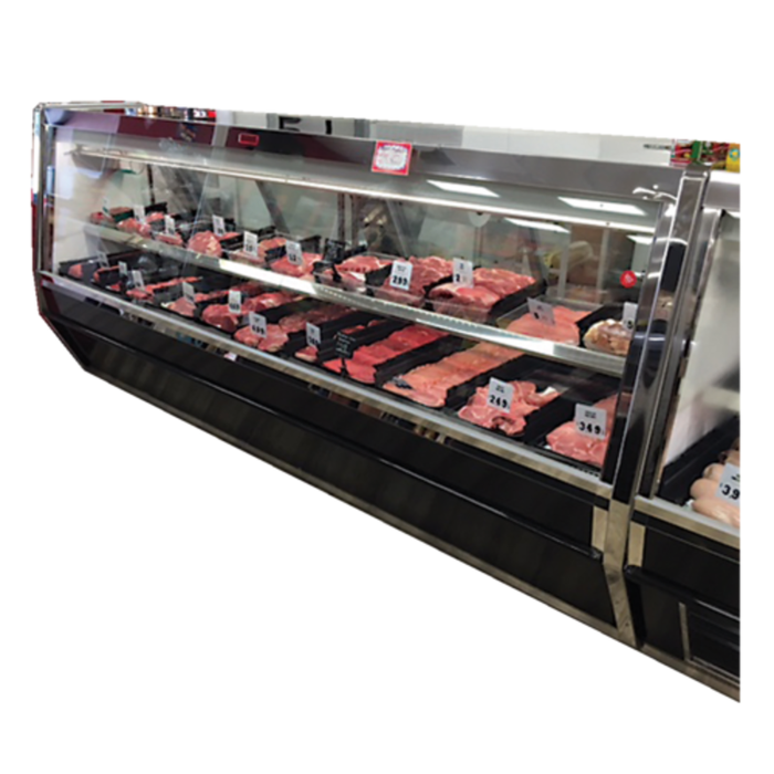 Vitrine de boucherie et charcuterie Howard McCray SC-CMS40E-4-BE-LED de 133,35 cm de large, rouge