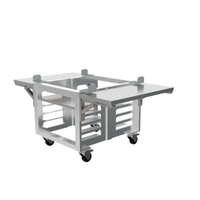 Cadco OST-34A-CS-FUS 46.13" Mobile Heavy-Duty Oven Equipment Stand