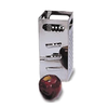 Four-Sided Stainless Steel Box Grater Next To A Red Apple, Perfect For Food Preparation.