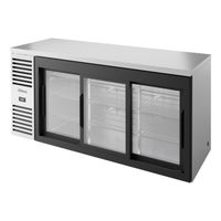 Réfrigérateur de bar arrière à trois portes coulissantes en verre True Refrigeration de 183 cm