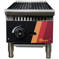 Versa Heat HCH12-RAD-N 12" Countertop Gas Radiant Charbroiler With Control Knob And Stainless Steel Design