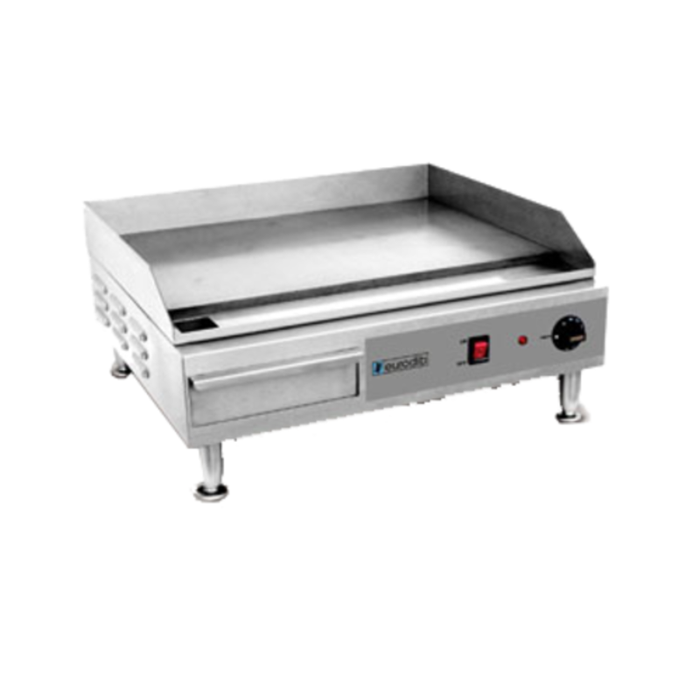 Eurodib SFE04900220 Electric Countertop Griddle 24 Inch With Large Cooking Surface For Commercial Use.