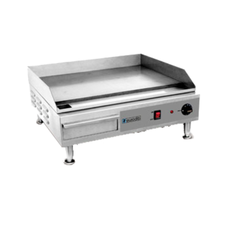 Eurodib SFE04900220 Electric Countertop Griddle 24 Inch With Large Cooking Surface For Commercial Use.