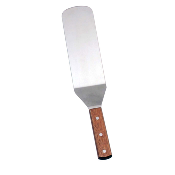 Omcan 80005 Solid Stainless Steel 13.5-inch Commercial Kitchen Food Turner Spatula stainless steel turner spatula with wooden handle
