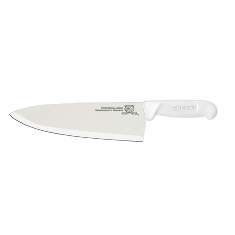 OMCAN 10-Inch Medium Blade Professional Chef's Knife White Handle Providing Precision And Control In The Kitchen