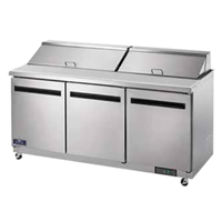Arctic Air AST72R 71.5" Three-Section Sandwich/Salad Prep Table