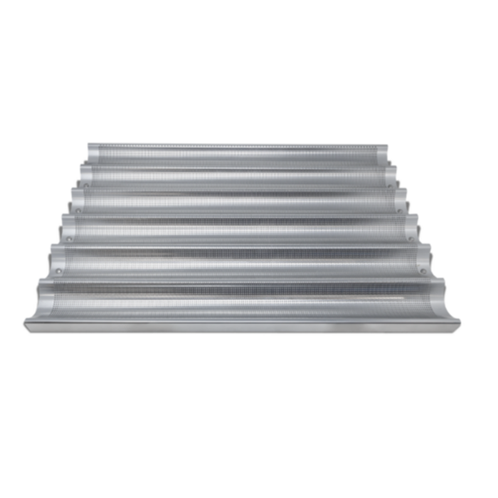 Omcan 81116 18" x 26" 6-Loaf Perforated Baguette Pan