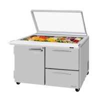 Turbo Air PST-48-18-D2R(L)-N-GL 48.25" Mega Top Prep Table