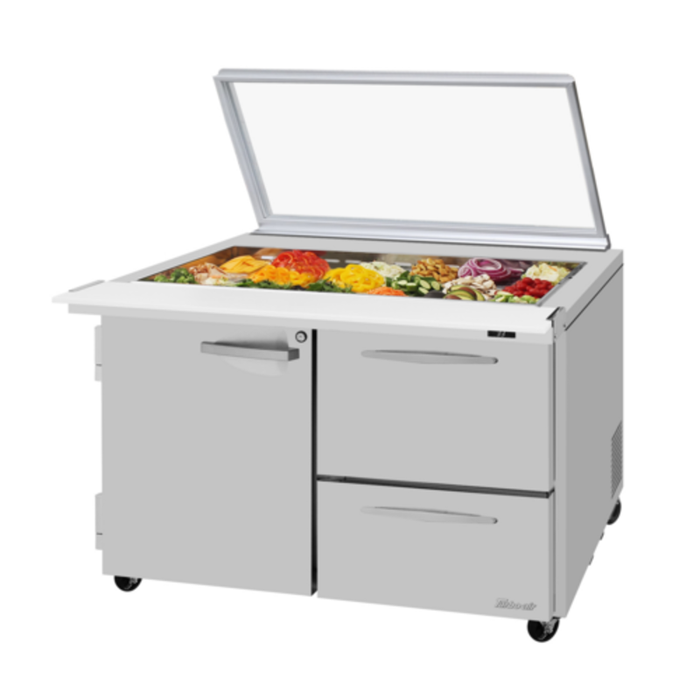 Turbo Air PST-48-18-D2R(L)-N-GL 48.25" Mega Top Prep Table