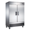 Two-Door Stainless Steel Reach-In Freezer With Large Interior Capacity For Commercial Kitchens