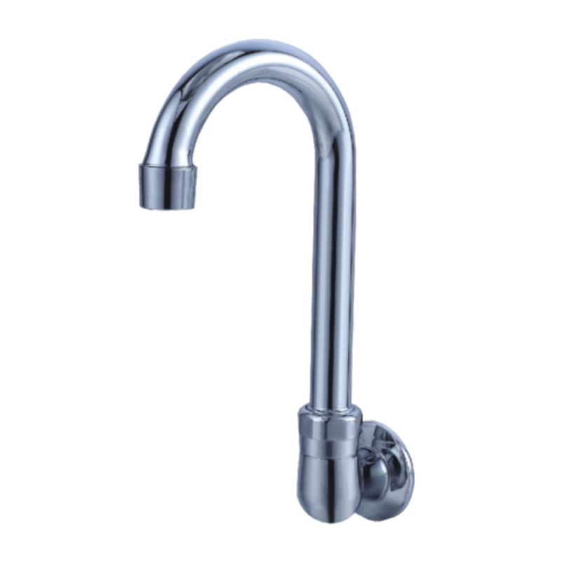 Omcan 27174 Commercial Splash Mounted Faucet With 8 Inch Spout For Efficient Wash Stations