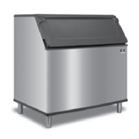 Manitowoc D970 Ice Storage Bin With Black Lid And Stainless Steel Finish For Ice Storage Solutions