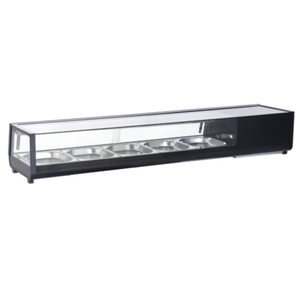 OMCAN 48670 71"W Refrigerated Rectangular Sushi Display Showcase Case