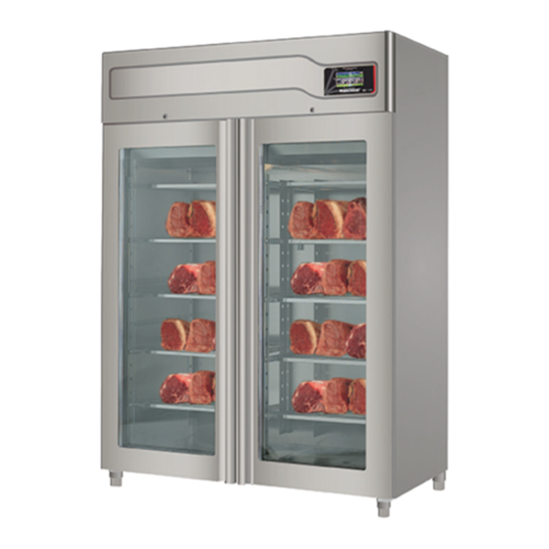 OMCAN 41187 58" Meat Curing Aging Refrigerator With Dry Aging Meat Inside