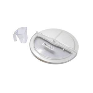 Omcan 80579 Polycarbonate + Polypropylene Rotating Lid with 20 oz Clear Scoop for 10-gallon Round Ingredient Bin