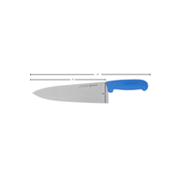 Alt Tag: OMCAN 11992 8-Inch Blade Blue Handle Polypropylene Chef's Knife, stainless steel chef knife with blue handle