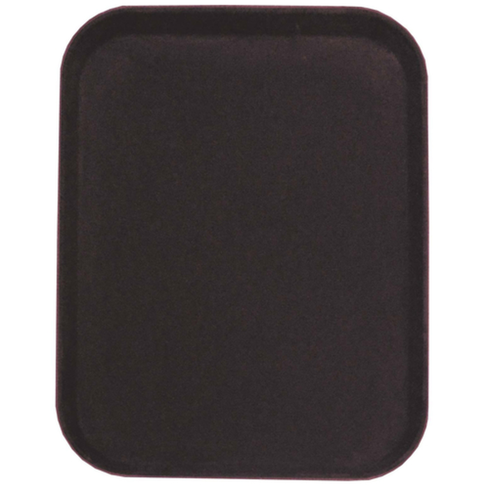Alt Tag: Omcan 80116 16 Inch Round Non-Skid Food Service Catering Serving Tray black non-slip serving tray for restaurants bars catering