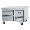 Refrigerated Chef Base Stand with Heavy-Duty Stainless Steel Top and Convenient Cold Storage Drawers