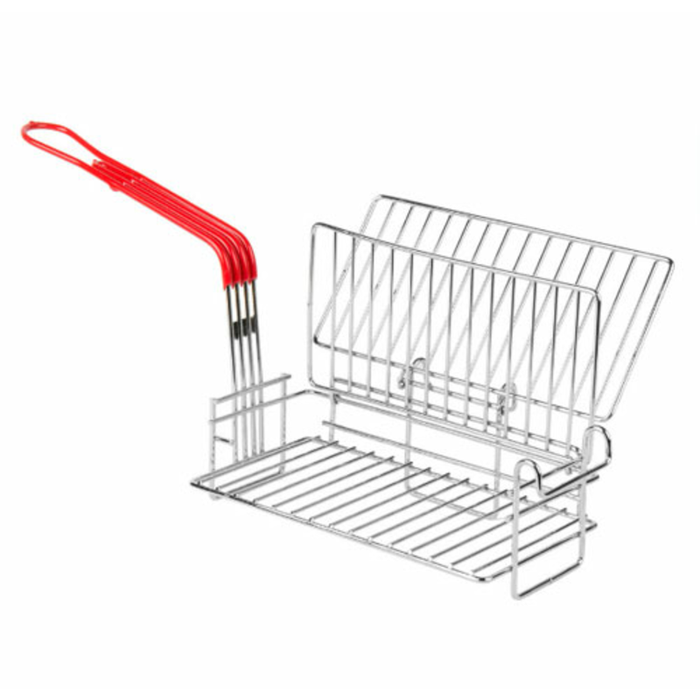 Omcan 80931 Burrito Fryer Basket with Nickel-Plated Wire Steel
