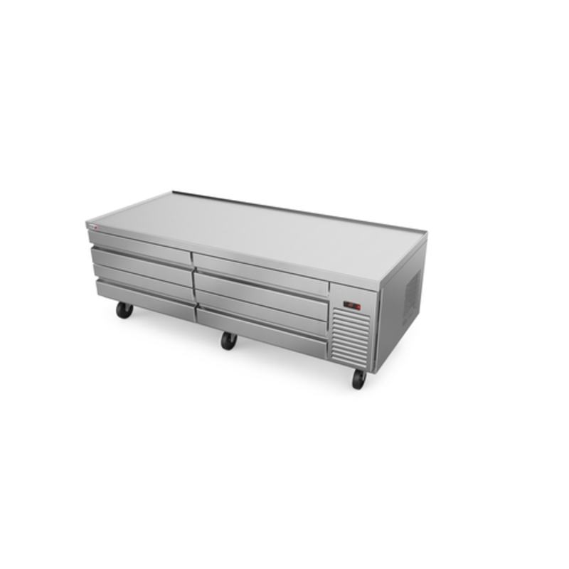 FAGOR FCBR-72 Refrigerated Chef Base Equipment Stand With Four Drawers On Wheels