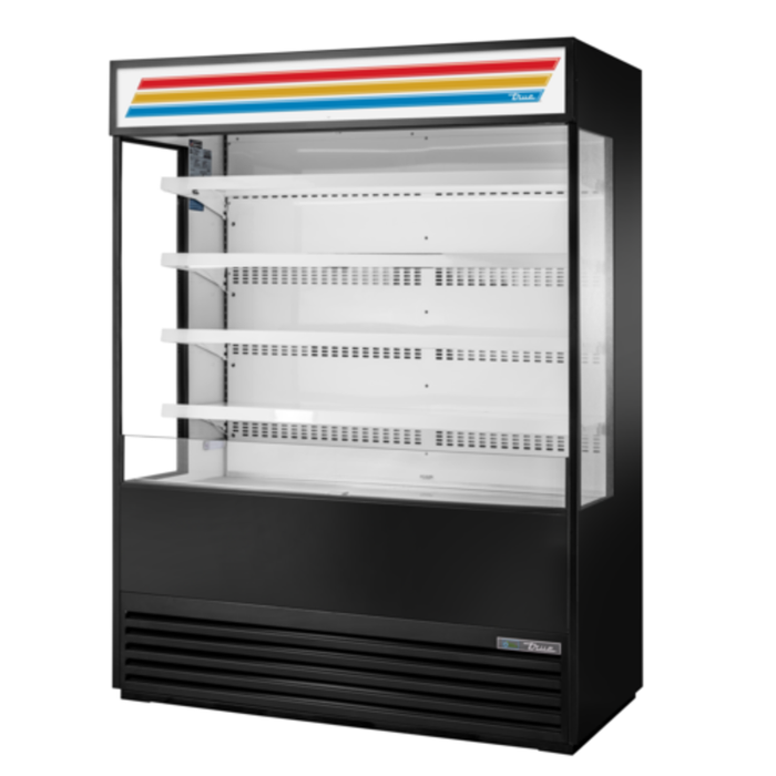 Présentoir réfrigéré ouvert True TOAM-60GS-HC 60" à parois vitrées