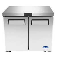 Atosa MGF36RGR 36.31-Inch Two-Door Undercounter Reach-In Refrigerator