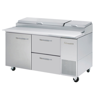 Blue Air BAPP67-D2R-HC 67-Inch Refrigerated Pizza Prep Table With Drawers
