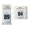 Omcan 13664 Take-A-Number Customer Service System With Number Signs Displaying 89 And 94.