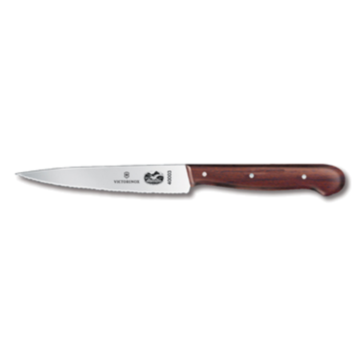 Victorinox 5.2030.12 Wood 4.75" Serrated Steak Utility Knife