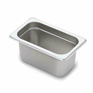 Cuvette de bain-marie en acier inoxydable Omcan 80283, demi-taille, profondeur de 4 pouces