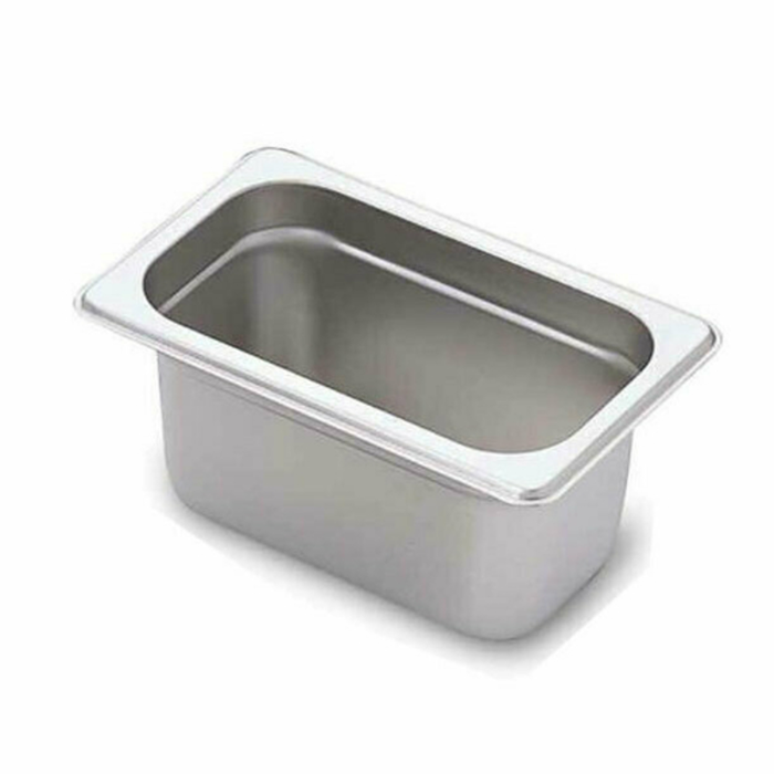 Cuvette de bain-marie en acier inoxydable Omcan 80283, demi-taille, profondeur de 4 pouces