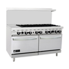 EFI RCTRS-12G-8B-N 60 Inch Gas Restaurant Range With Griddle Designed For Commercial Kitchens