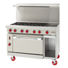 American Range ARGF-8B-CL-SBR 48 Inch Gas Restaurant Range With Open Burners And Convection Oven